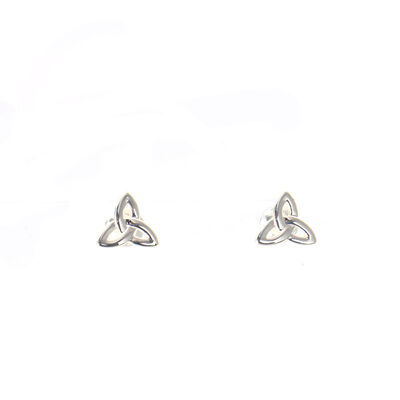 Grá Collection Silver Plated Trinity Knot Stud Earrings